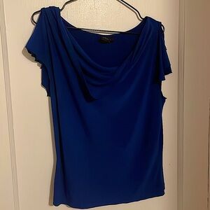2000s Express Royal Blue Cowl Neck